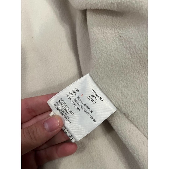 Woolrich womens down vest ecru size small - Picture 5 of 8